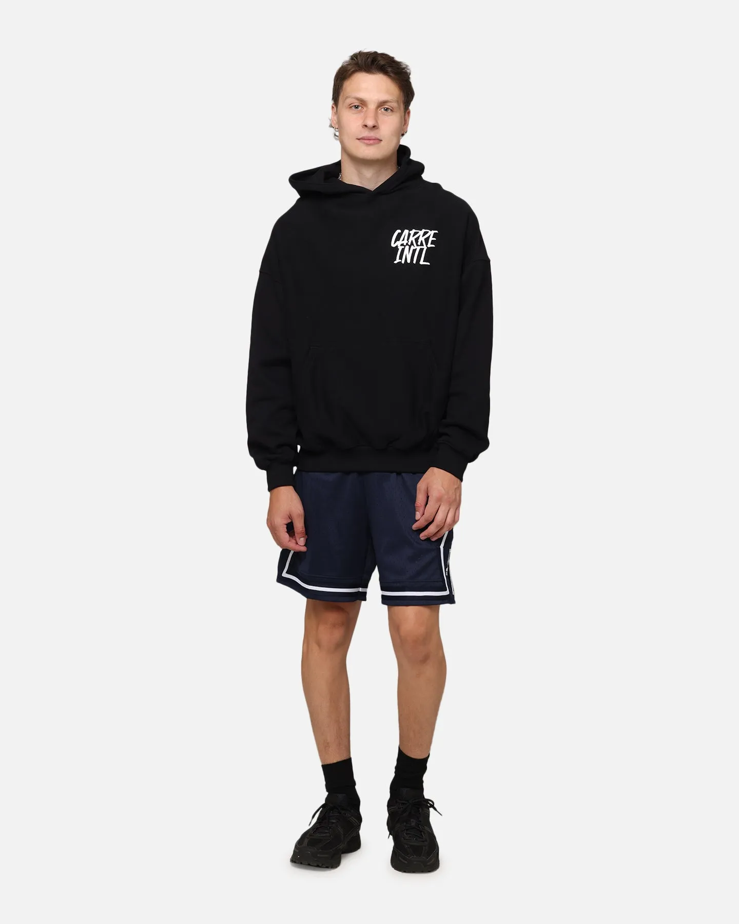 Carre International Hoodie Black Casual Street Street Feel