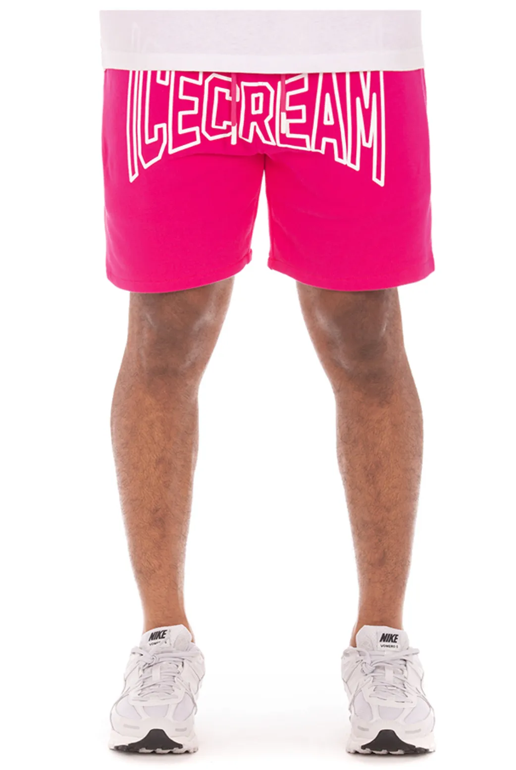 Reflective accents Soft Hoodie Icecream Shot Sweatshorts (Beetroot)