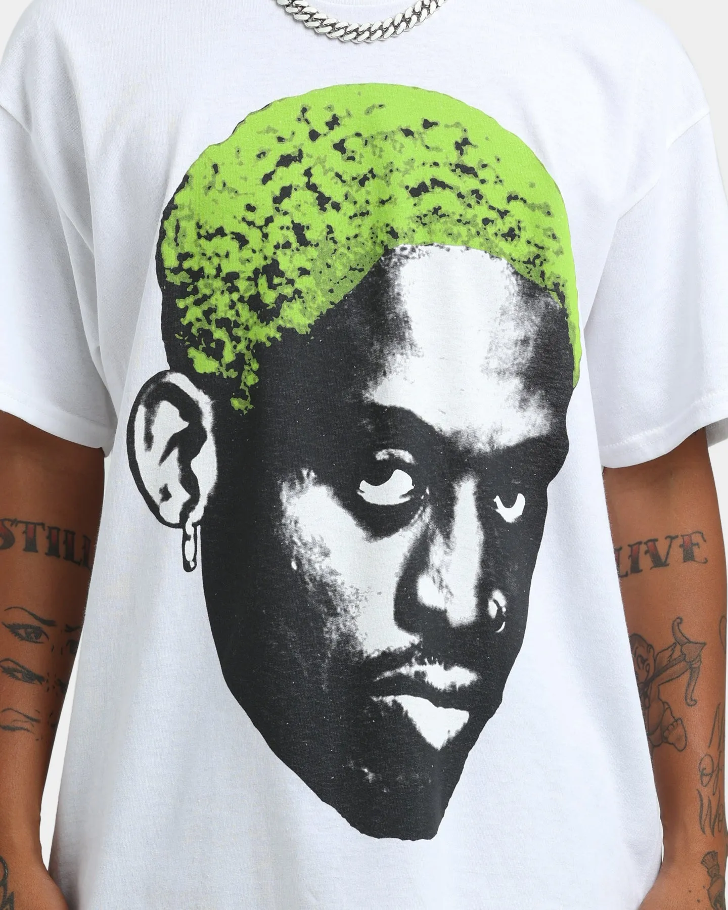 Rodman Brand Rodman Face T-Shirt White Cozy Touch Short sleeved breeziness