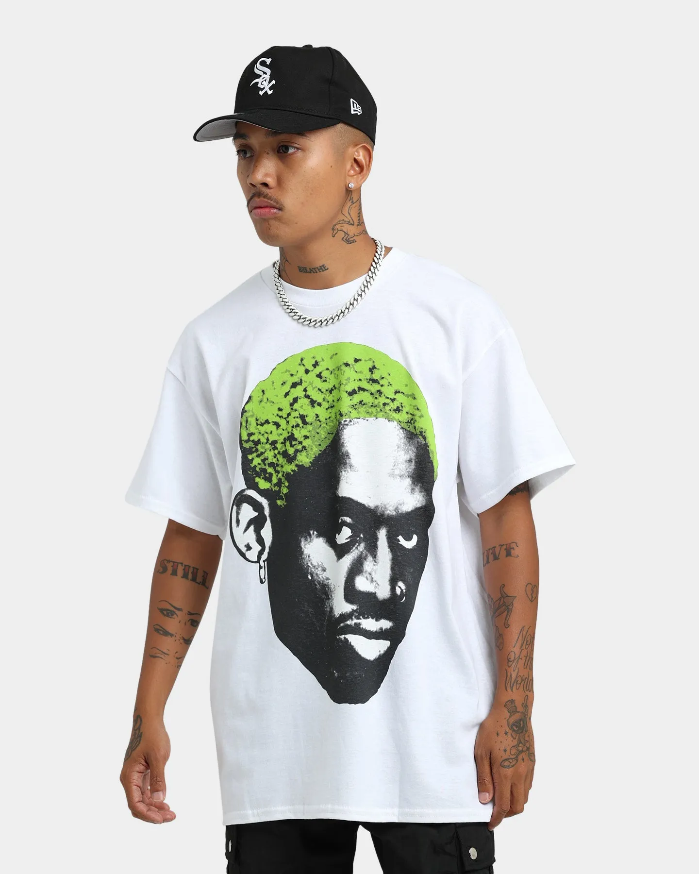 Basic Comfort Chic and Soft Rodman Brand Rodman Face T-Shirt White