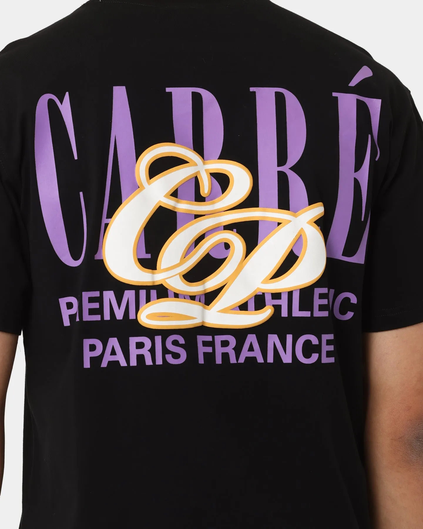 Multi Panel Design Bohemian freedom Carr?? Top Team Oversized T-Shirt Black