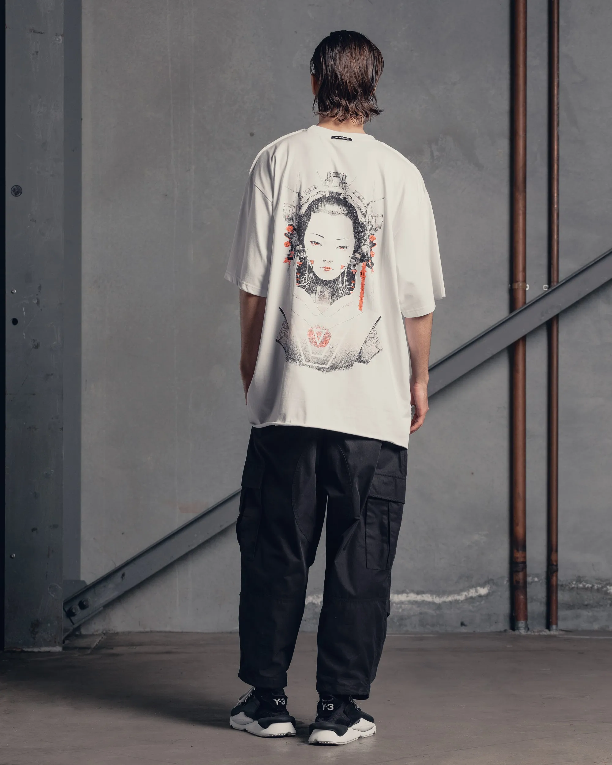 The Anti Order Geisha Baggy T-Shirt White Office Wear Street Fashion