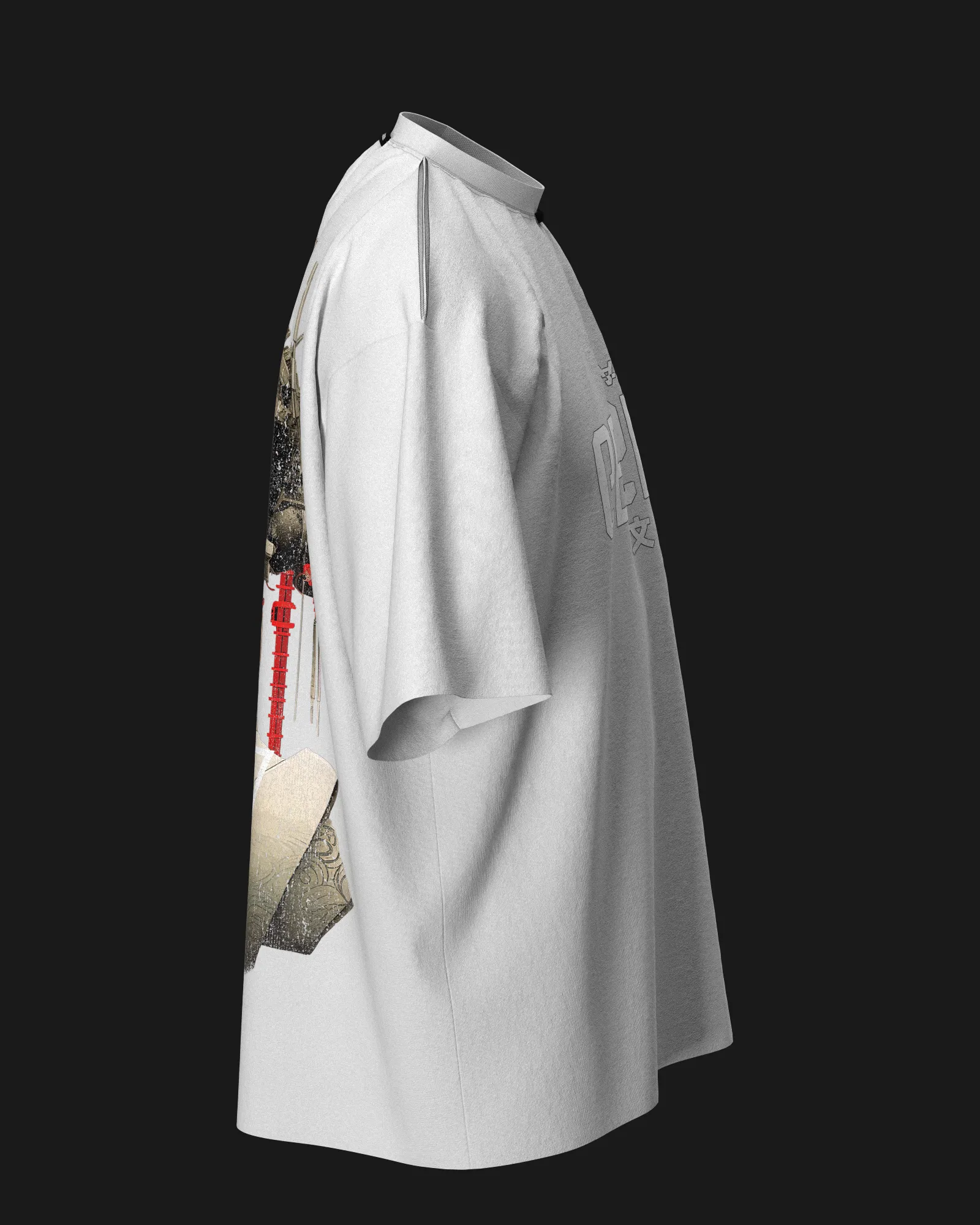 The Anti Order Geisha Baggy T-Shirt White Cool Vibes V-Neck