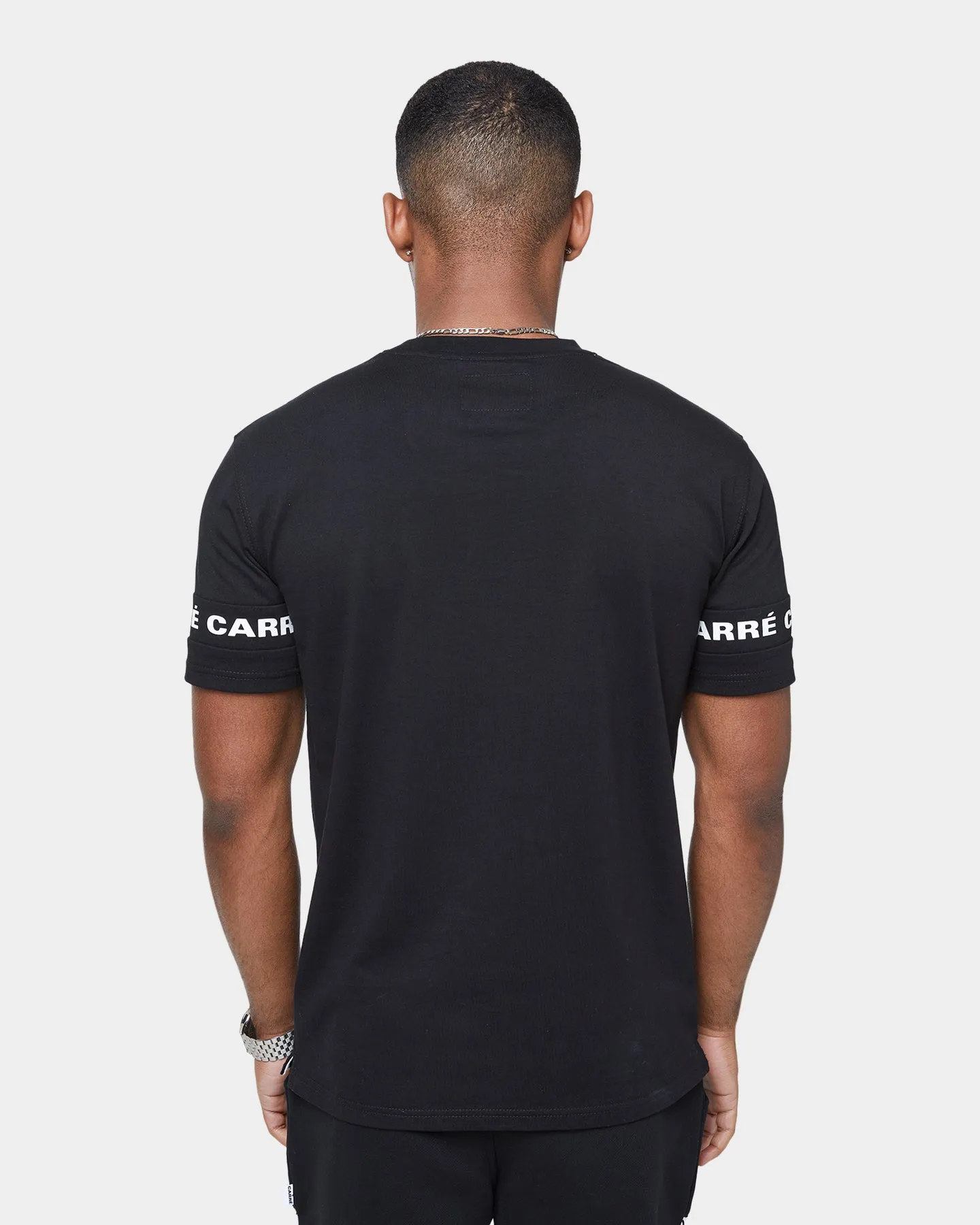 Street Trend Retro Style Carr?? La Manche Short Sleeve T-Shirt Black