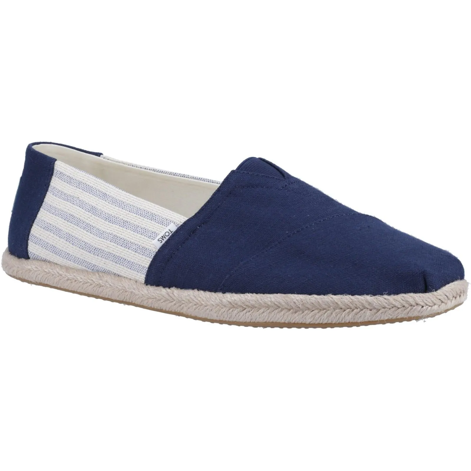 TOMS Mens Alpargata Rope Shoe Navy Happy Move
