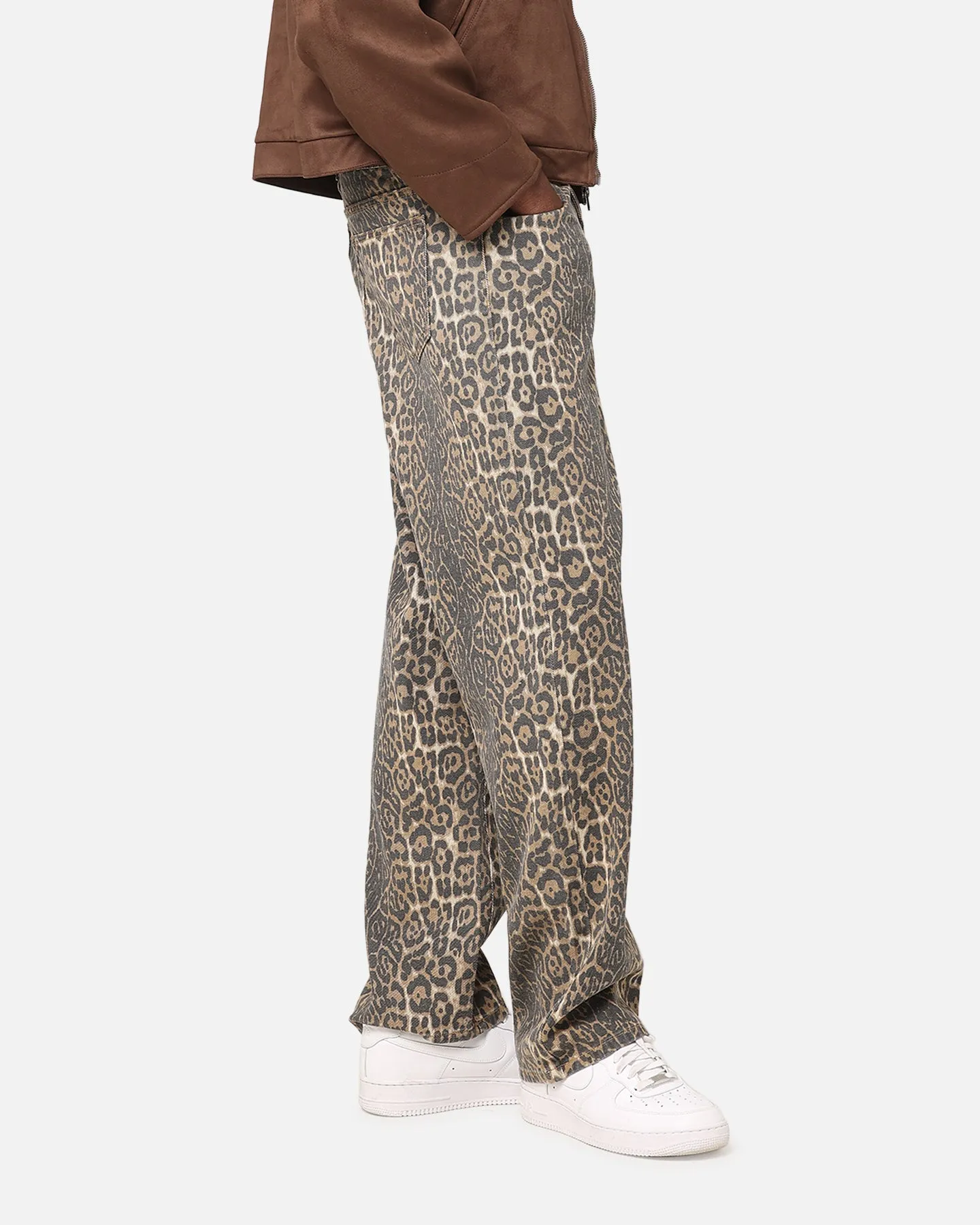 XXIII Leopard Baggy Jeans Leopard Moisture control