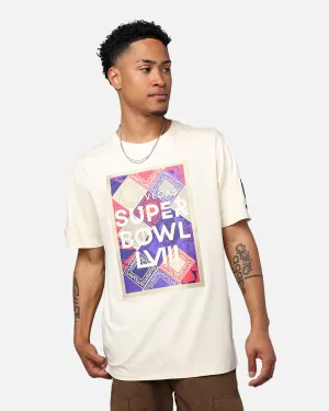 Biodegradable Textile Pro Standard NFL Las Vegas Super Bowl LVIII Box Logo T-Shirt Eggshell