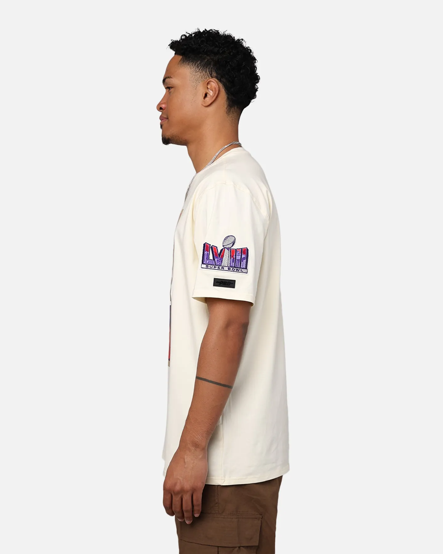 Hypoallergenic Fibers Pro Standard NFL Las Vegas Super Bowl LVIII Box Logo T-Shirt Eggshell