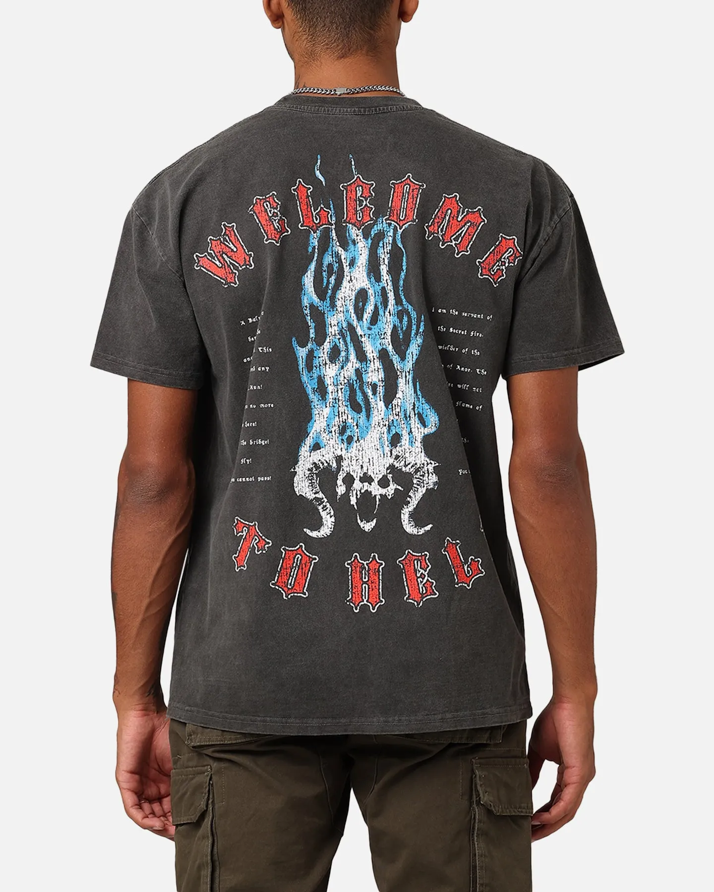 Bold Style Easy Style American Thrift X Lord Of The Rings The Balrog Heavyweight T-Shirt Black Wash