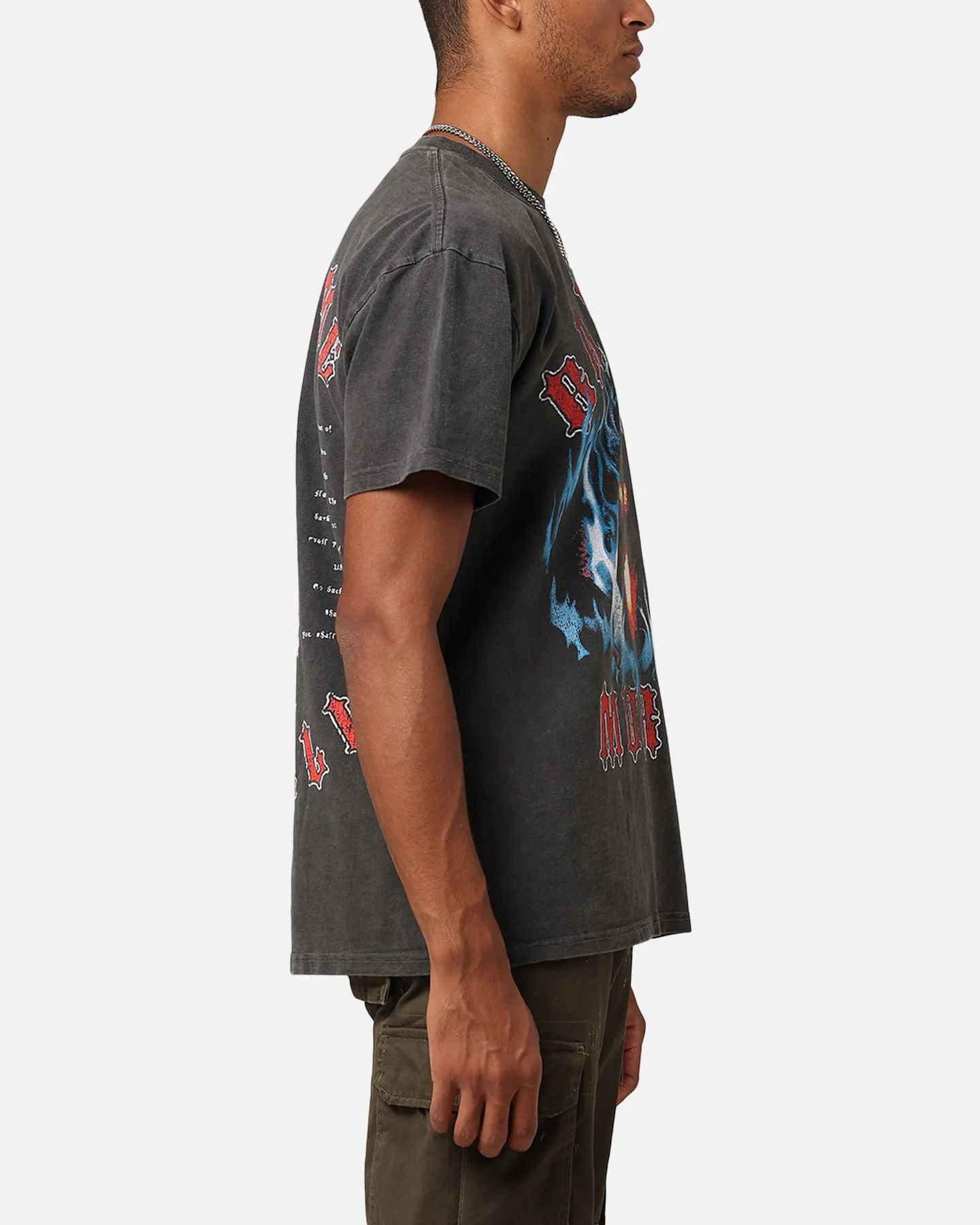 sporty and comfortable American Thrift X Lord Of The Rings The Balrog Heavyweight T-Shirt Black Wash