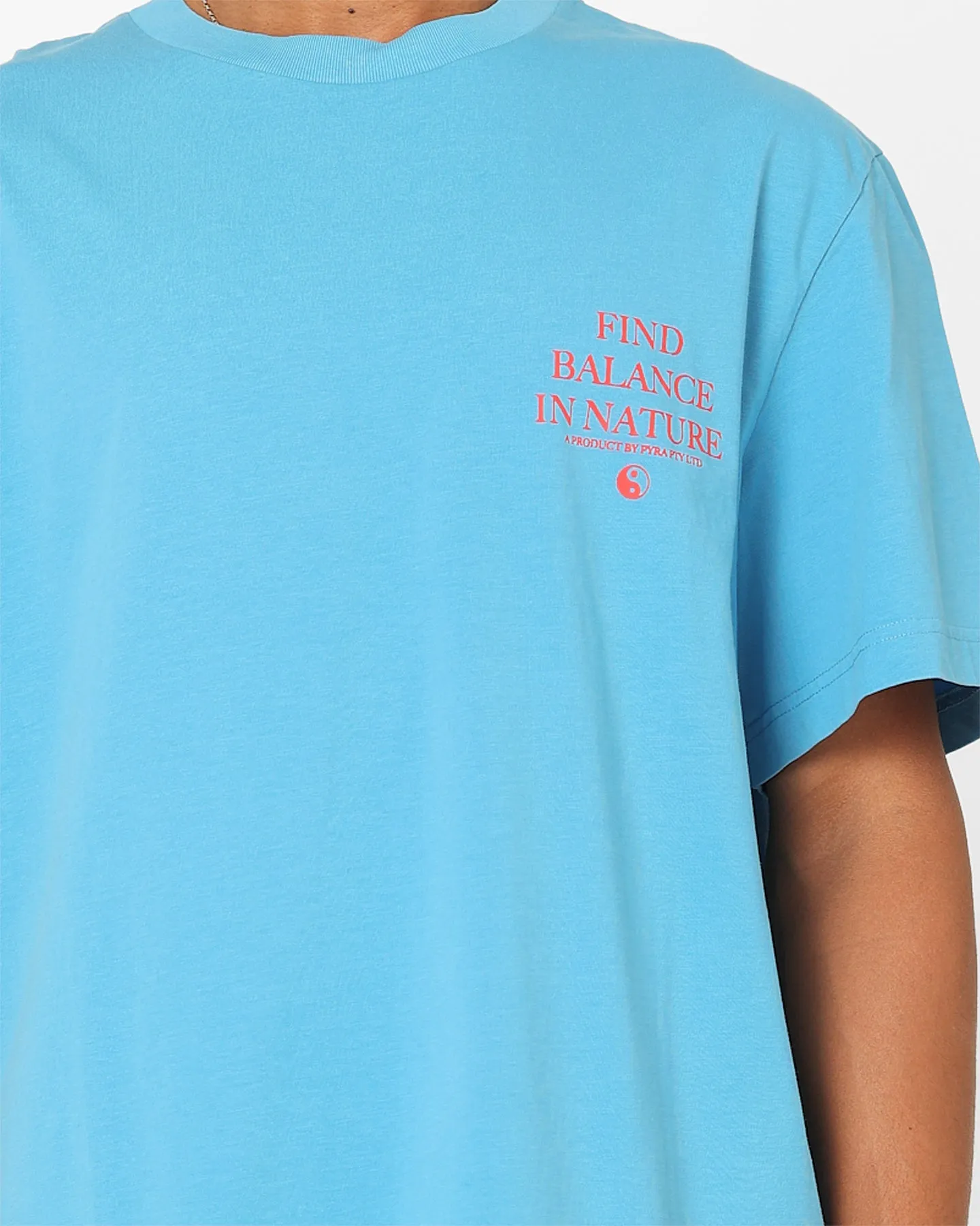 Pyra Find Balance T-Shirt Vista Blue Holiday Trend Cozy Vibe Wear