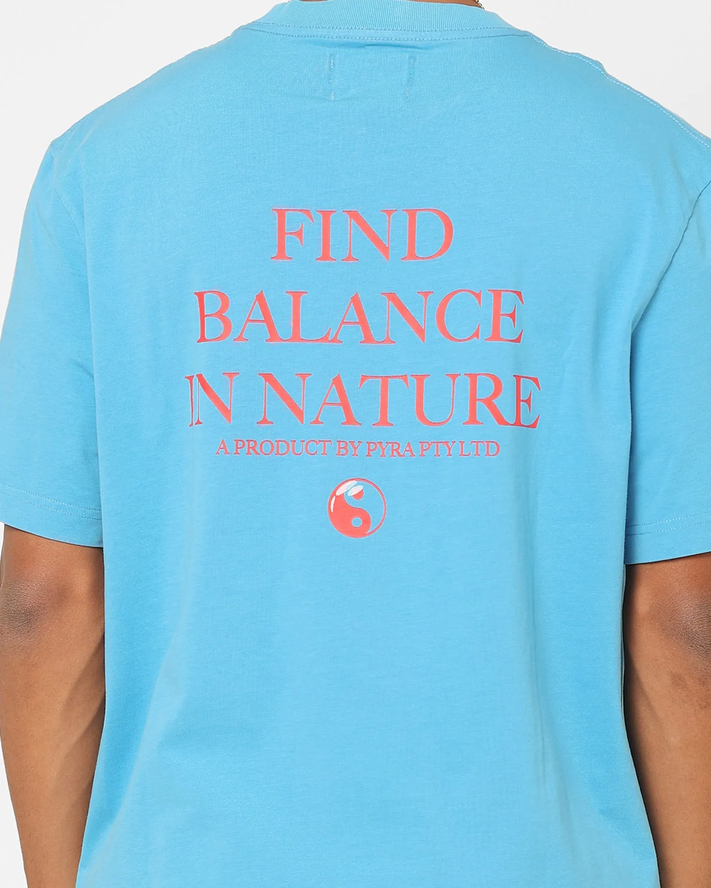 Pyra Find Balance T-Shirt Vista Blue Longline Hemline