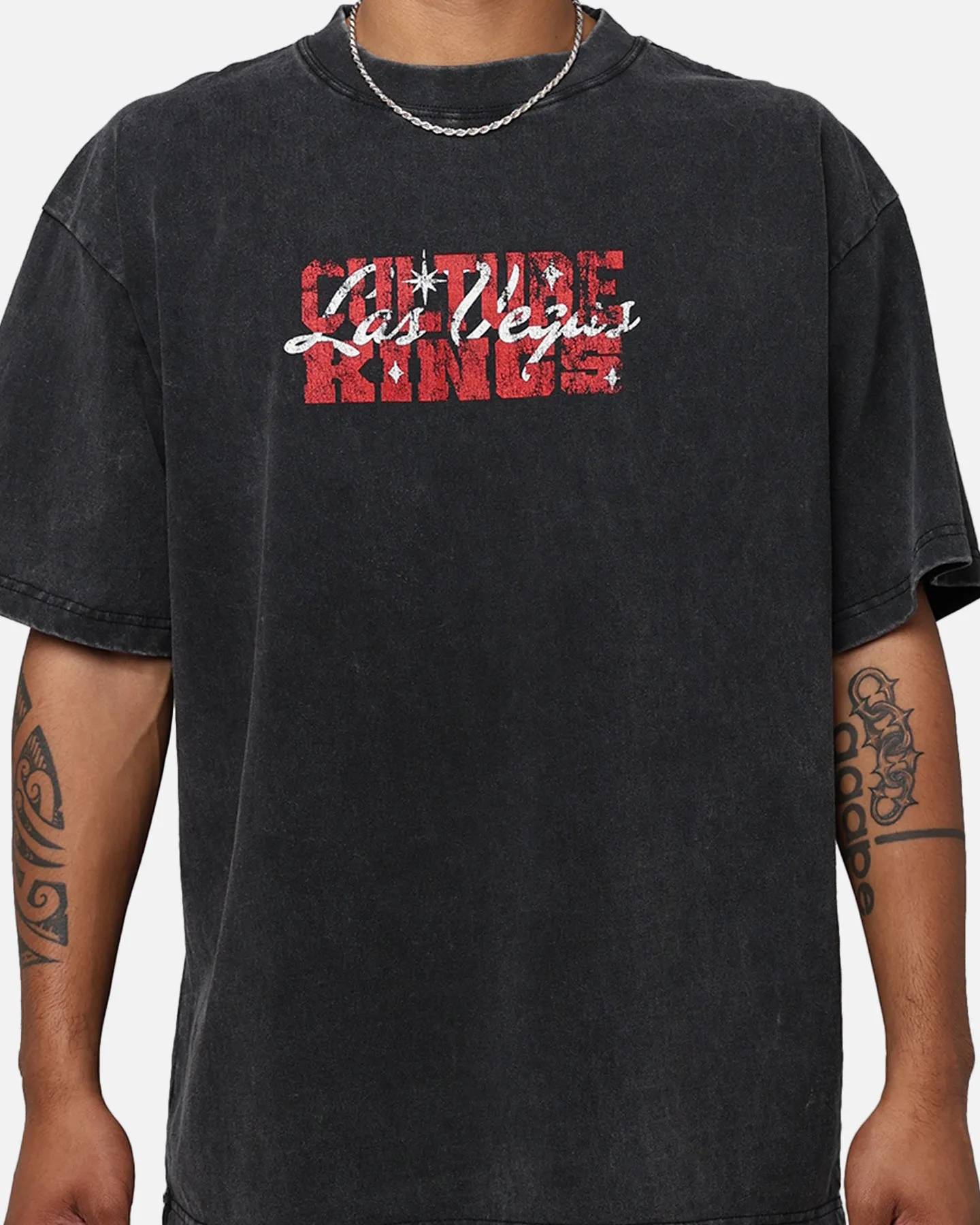Culture Kings Entertainment T-Shirt Washed Black Collared formality