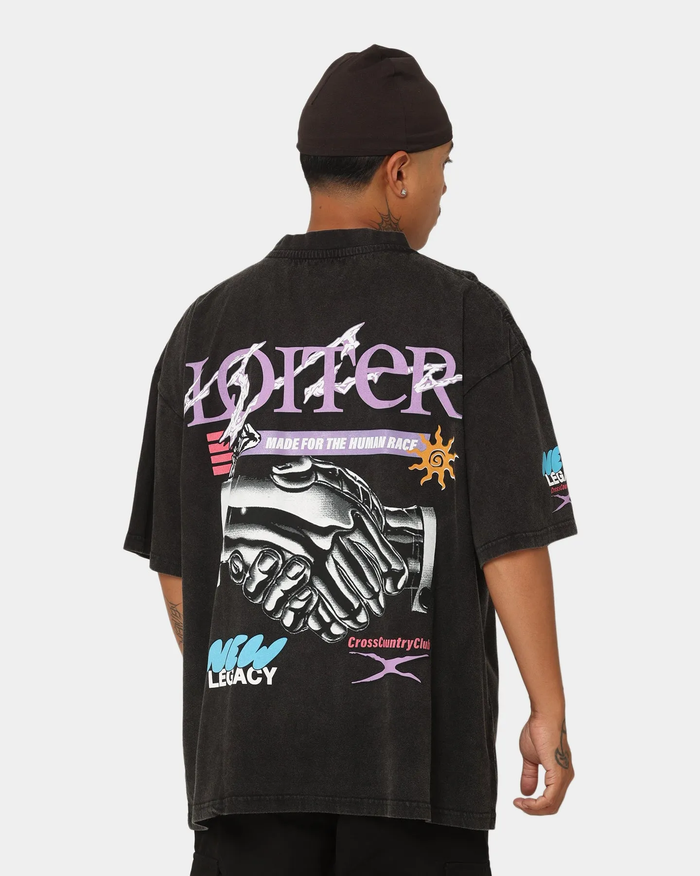 Comfort Wearable Loiter New Legacy Vintage T-Shirt Vintage Black