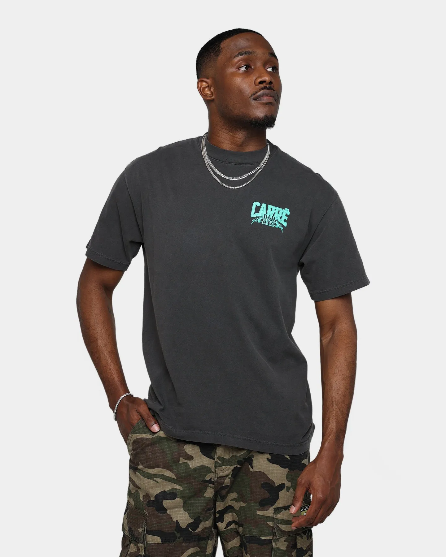 Limited Edition Carr?? Banner Vintage T-Shirt Washed Black