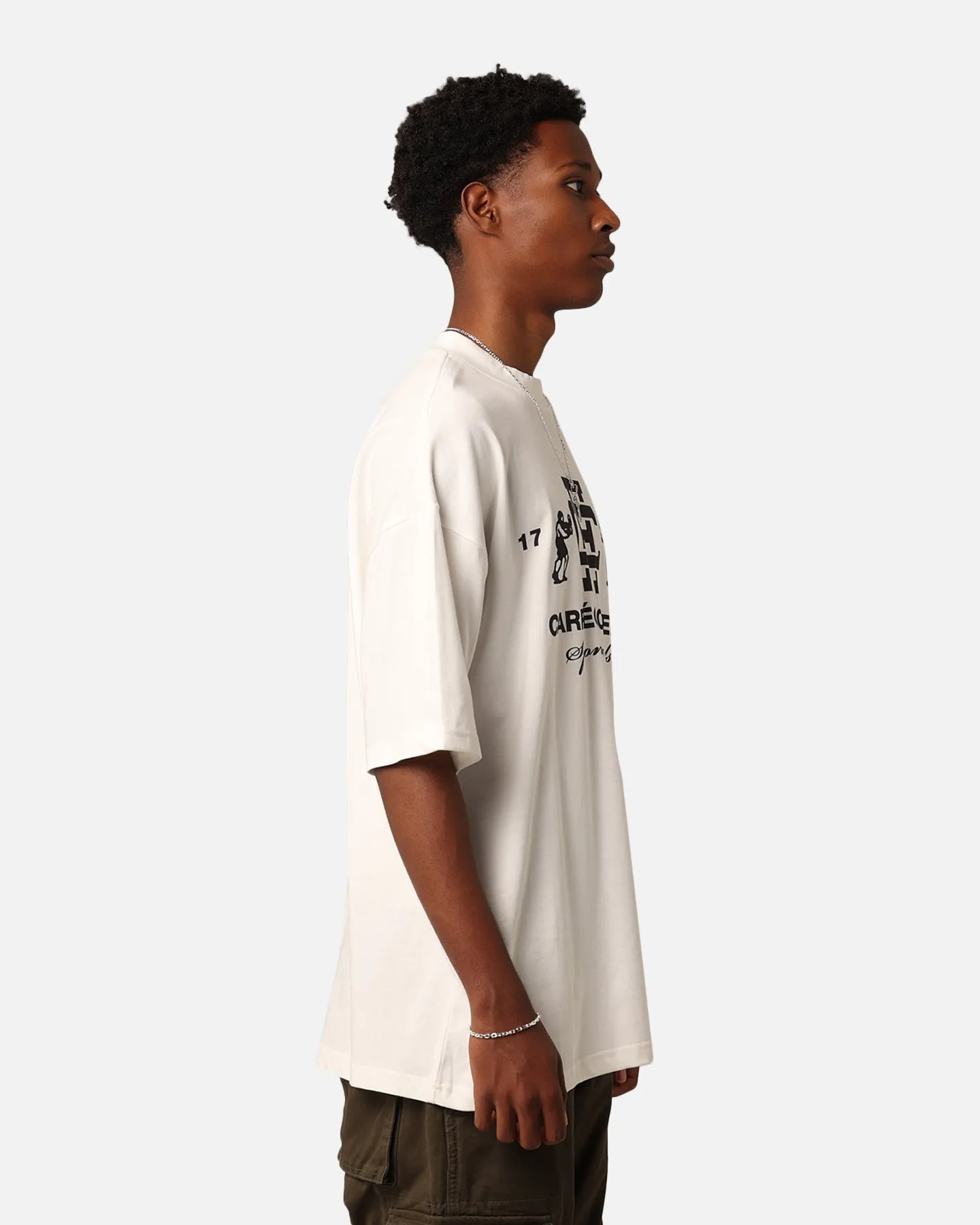 casual top Stretchable Fabric Carre Savate Club T-Shirt Off White