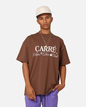 Evergreen Relaxed Design Carre Shooters Oversized T-Shirt Dark Brown