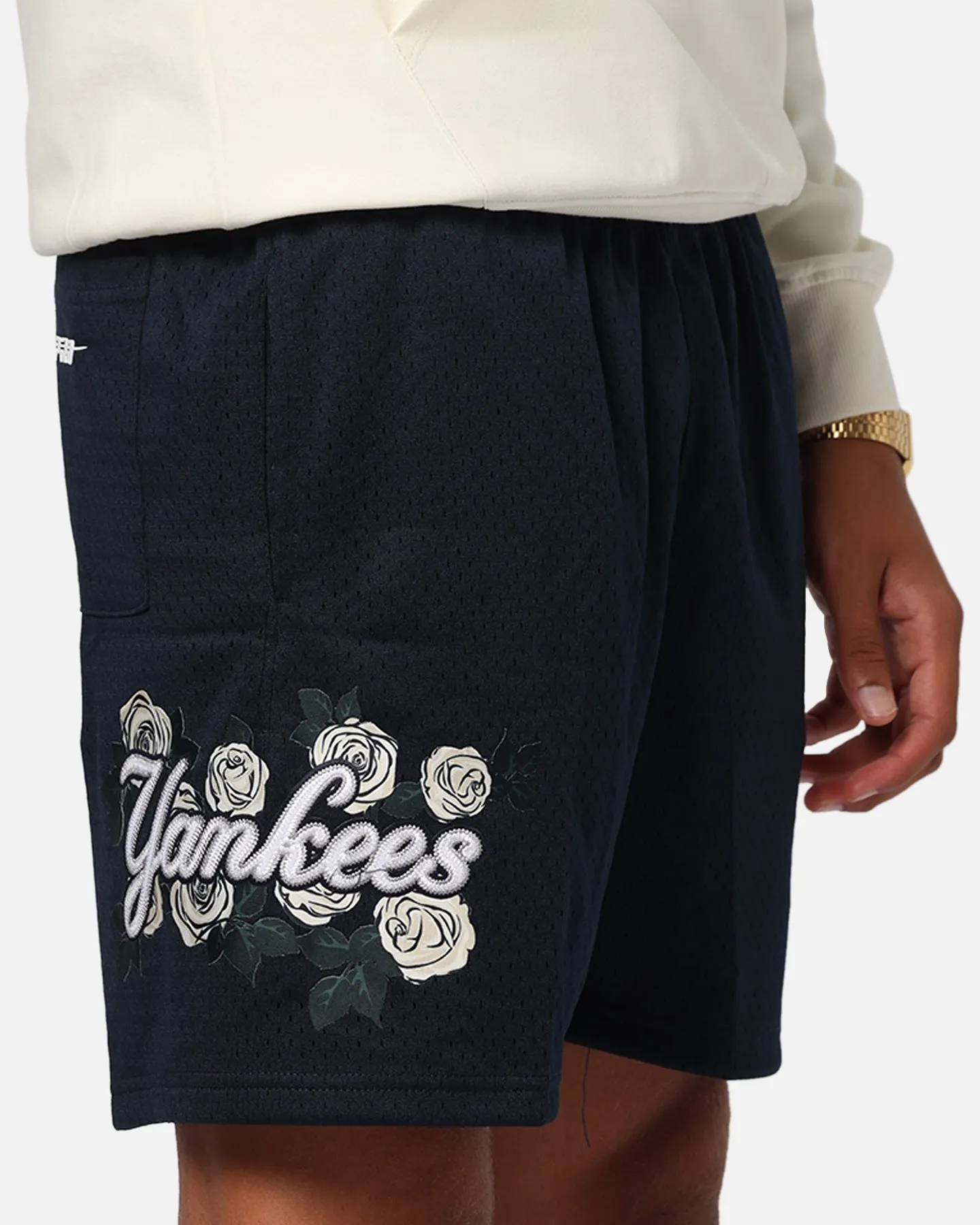Pro Standard New York Yankees Roses Mesh Shorts Navy Clean Mood
