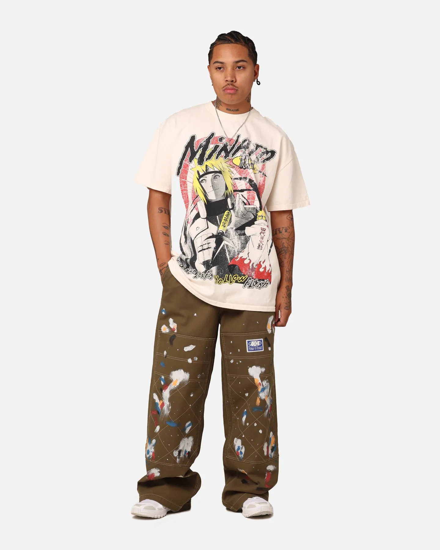 Goat Crew X Naruto Minato Namikaze Heavyweight T-Shirt Off White NonIronTechnology