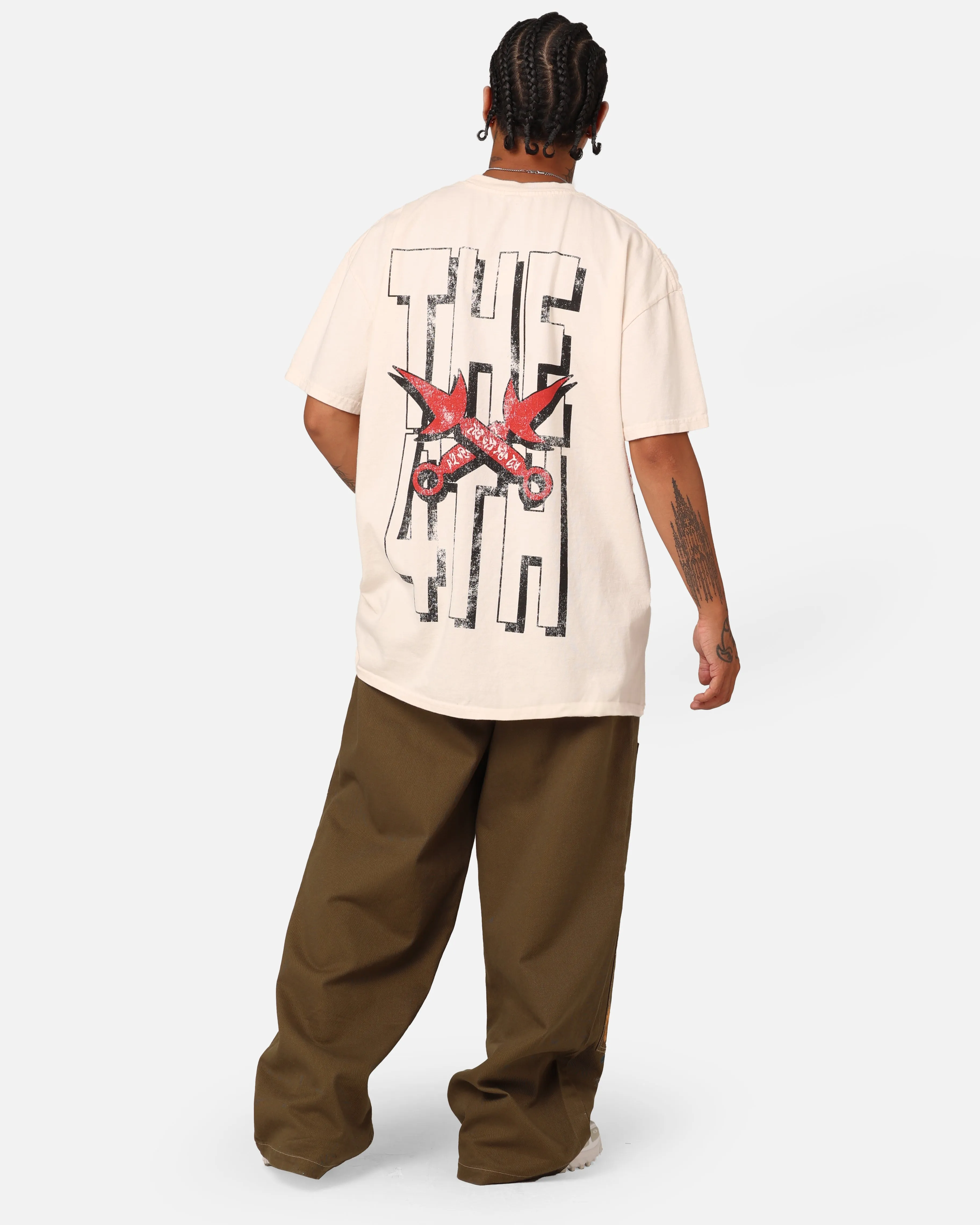 Goat Crew X Naruto Minato Namikaze Heavyweight T-Shirt Off White Friction Free Inner Lining