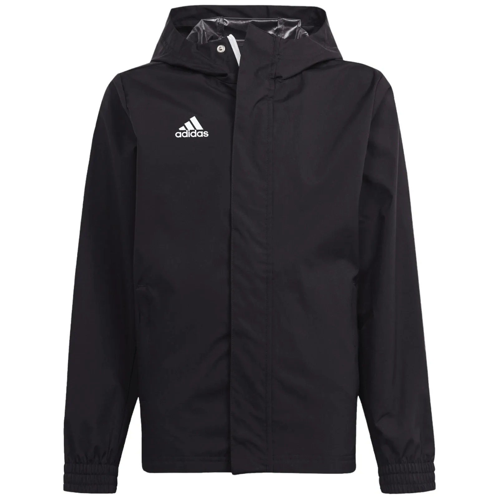 Flexible Fit Modern Outerwear adidas Entrada 2022/23 Mens?All-Weather Full Zip Hooded Jacket