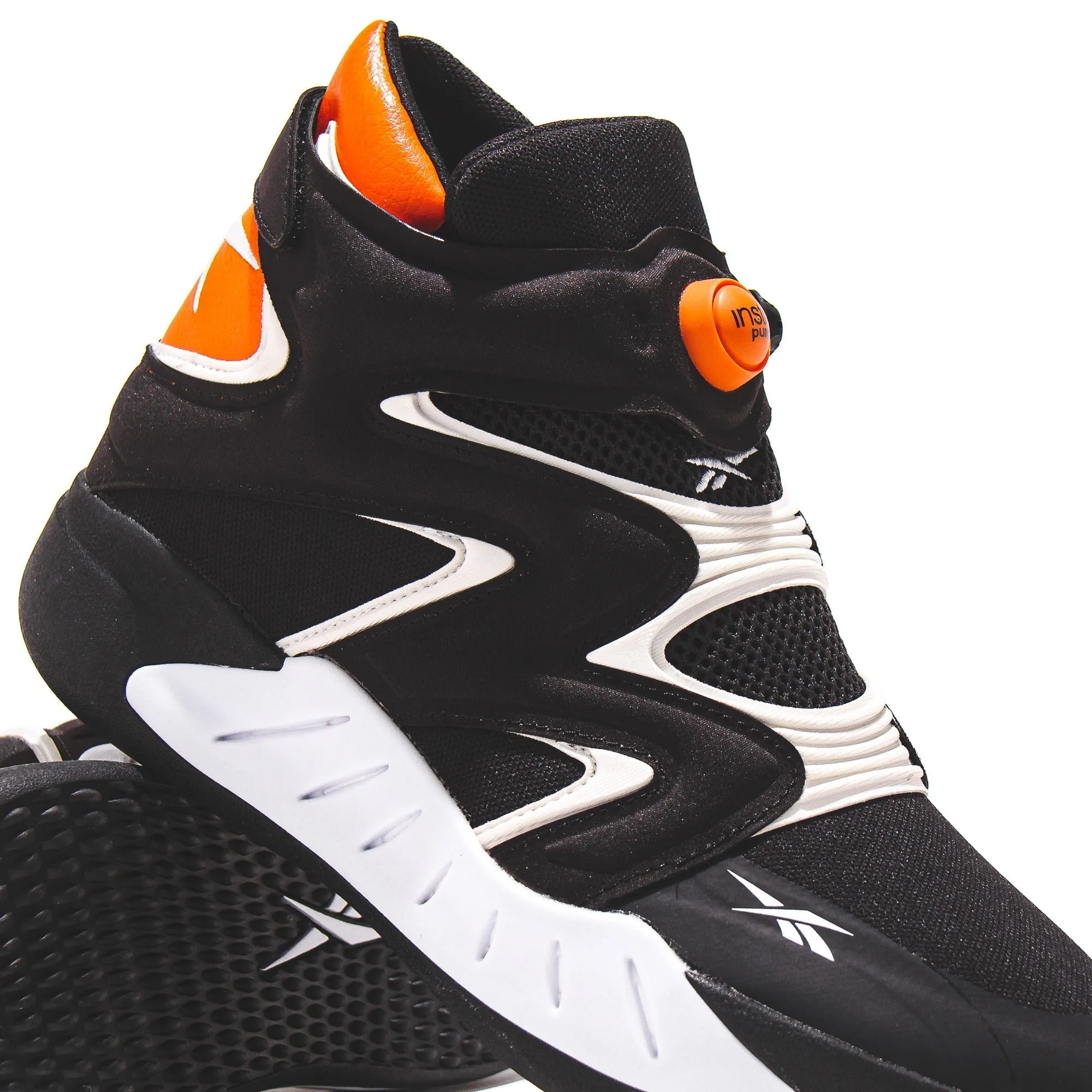 Reebok Classics Basketball Men Instapump Fury Zone Black White G55140 Heel Counter Reinforcement