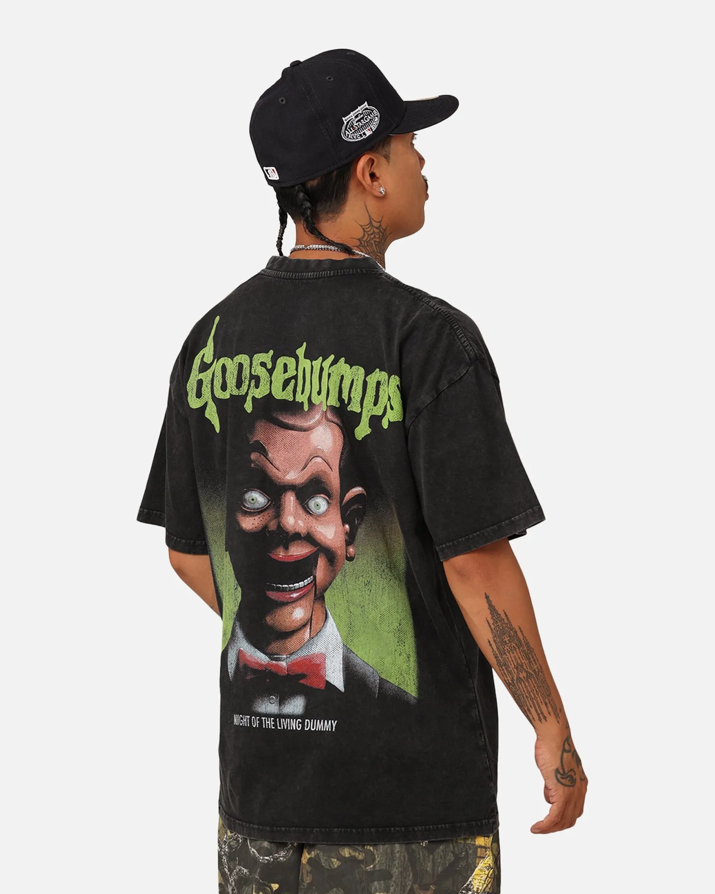 American Thrift X Goosebumps Living Dummy Vintage T-Shirt Black Wash Athletic Comfort Wear