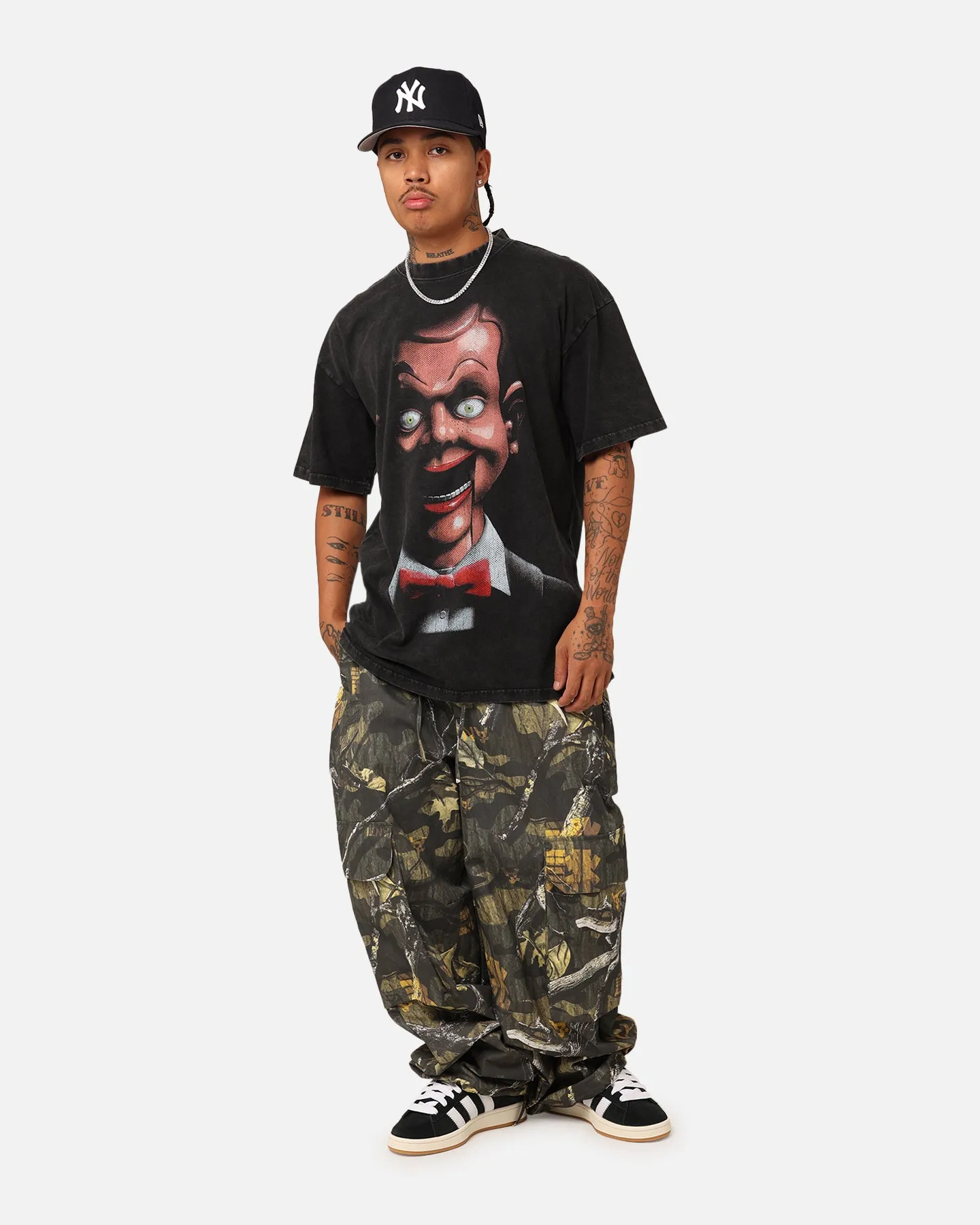 Fresh and Cool Light Comfort American Thrift X Goosebumps Living Dummy Vintage T-Shirt Black Wash