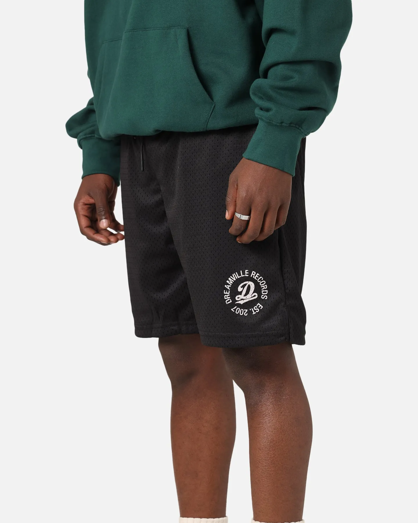 Multi Pocket System Dreamville Records Mesh Shorts Black Mesh