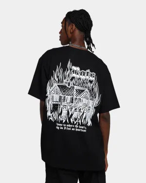 Durable Colorfast Finish Rats Get Fat Rats Heartless T-Shirt Black