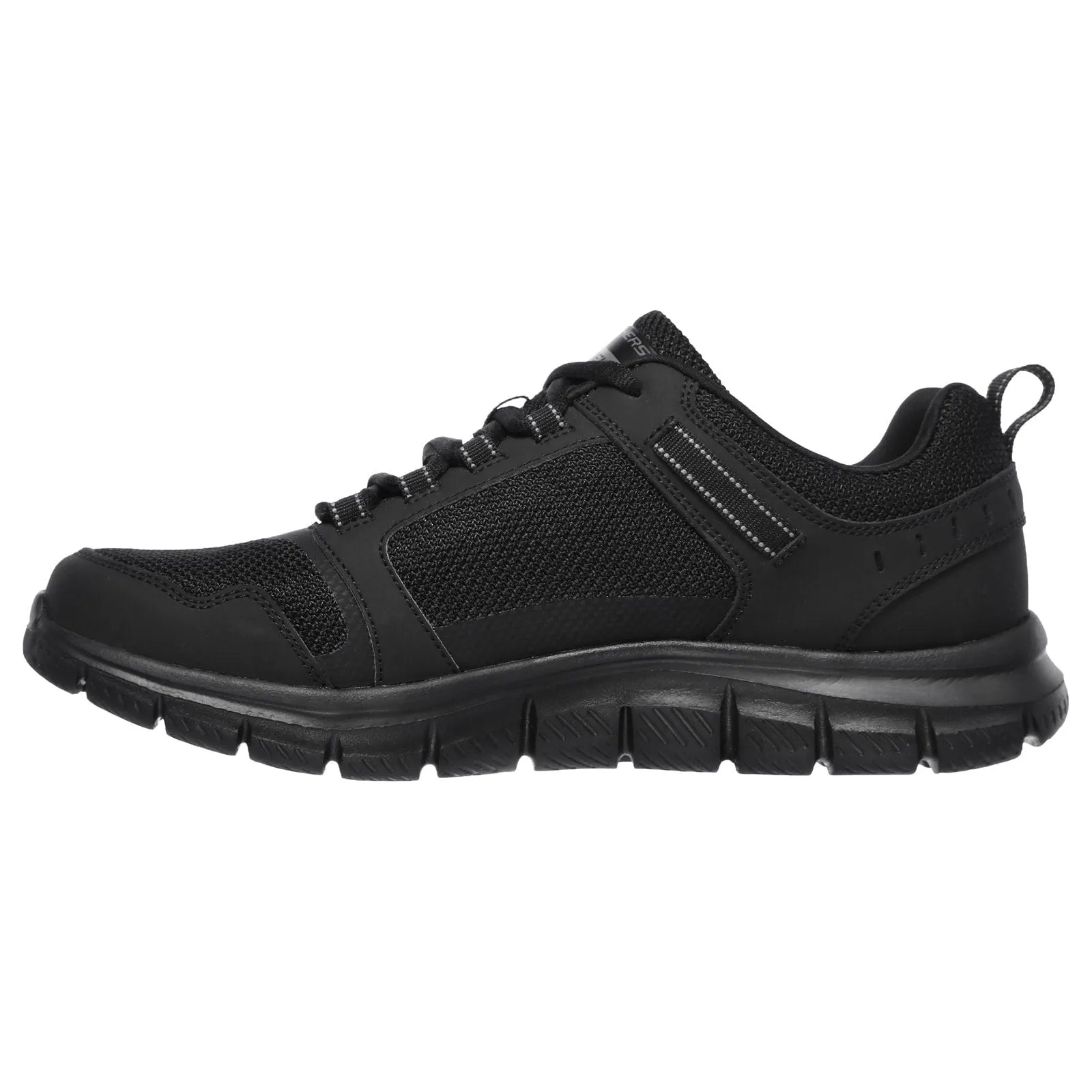 Skechers Mens Track Knockhill Shoes Black Night Out Hill Tough