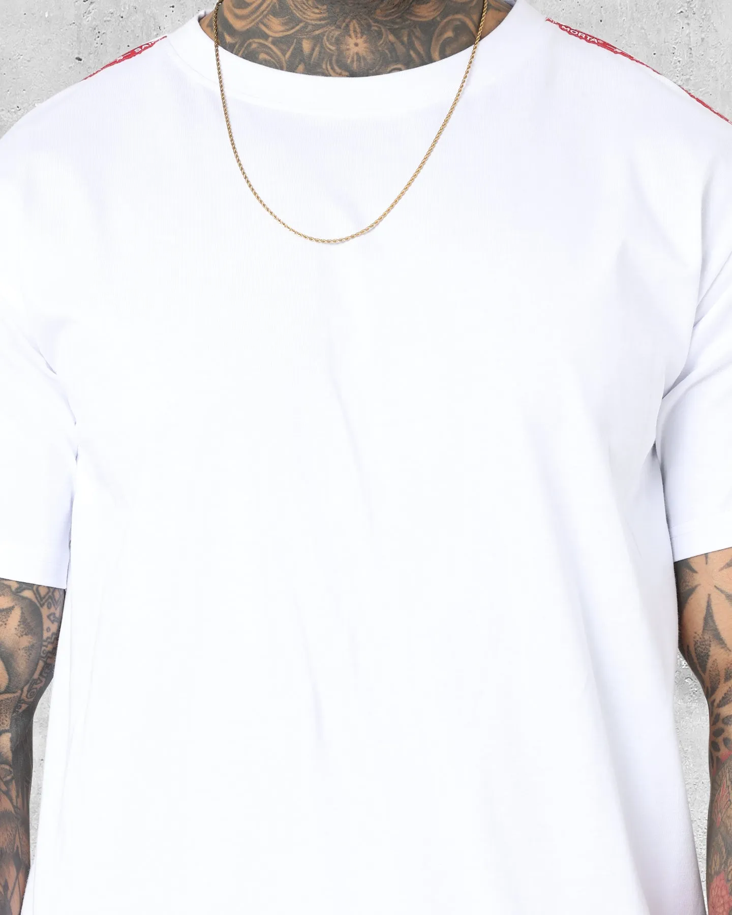 Multi Directional Stretch Stylish Day Wear Saint Morta Rev Lafayette T-Shirt White/Red