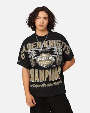 Mitchell & Ness Vegas Golden Knights Conference Champs T-Shirt Faded Black Cozy Wardrobe