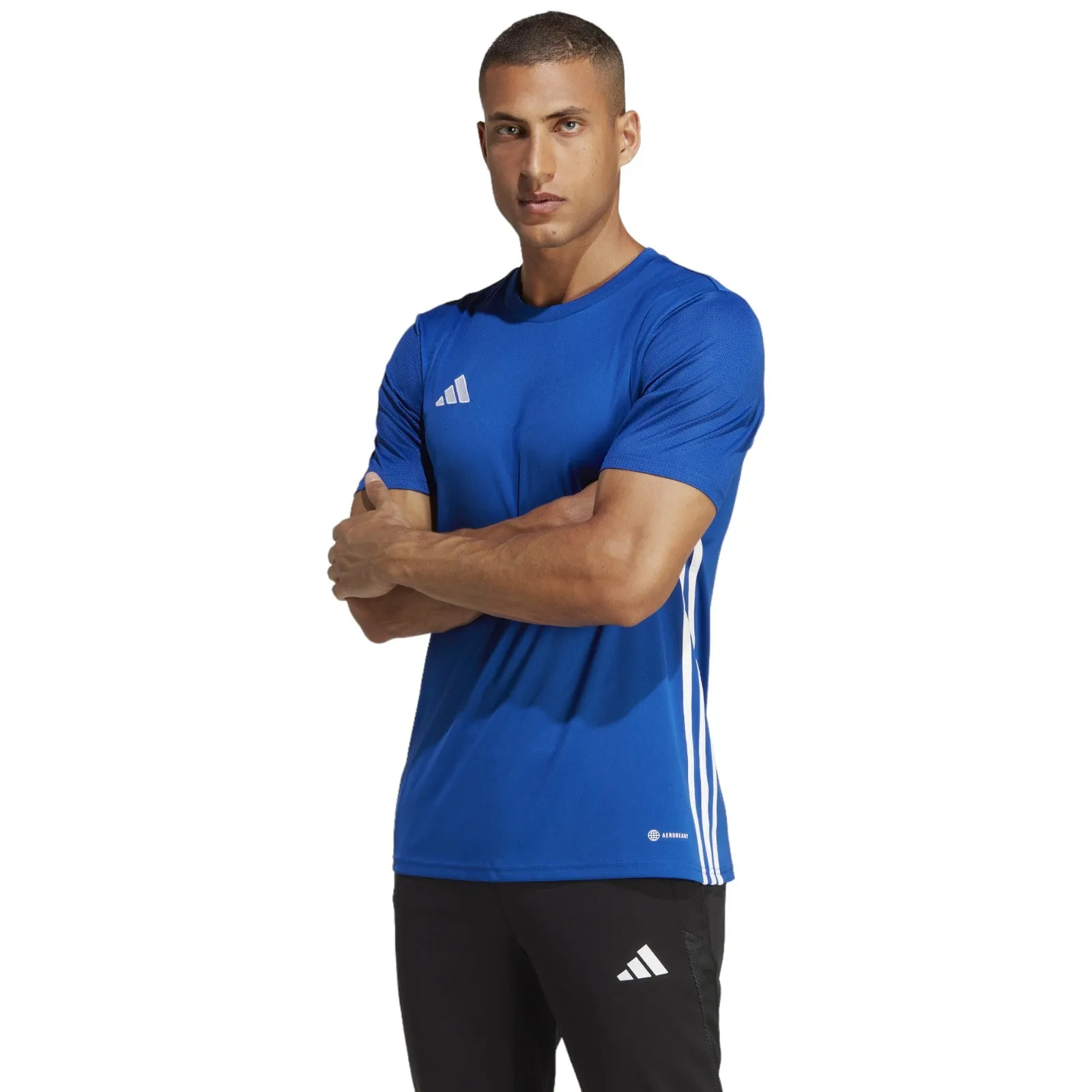adidas Tabela 23 Mens Short Sleeve Jersey Relaxed Fit Tale Core