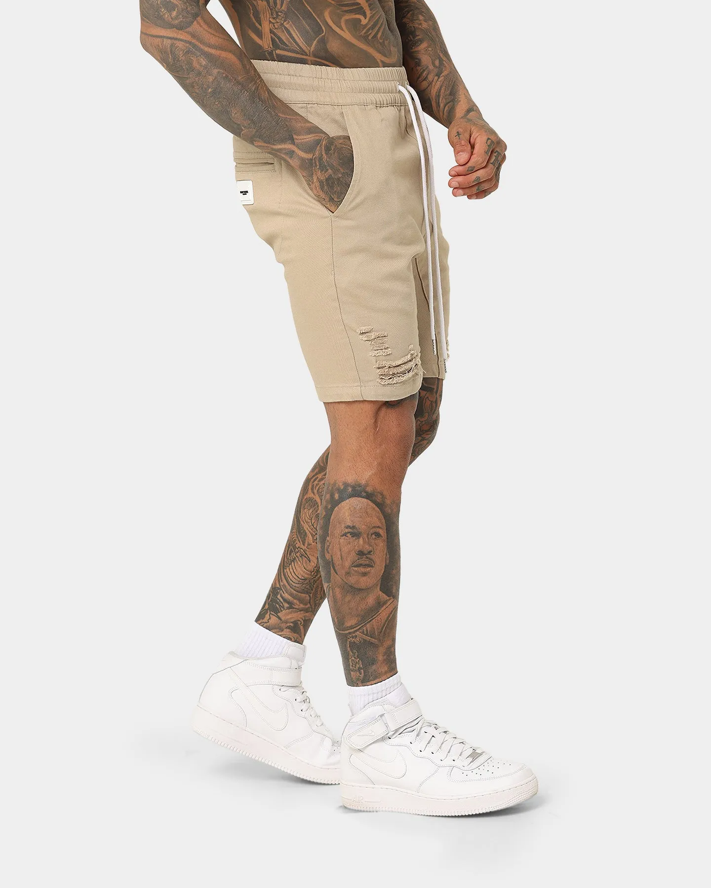 Saint Morta Annex Denim Shorts Stone Versatile Layering Capability All Day Comfort