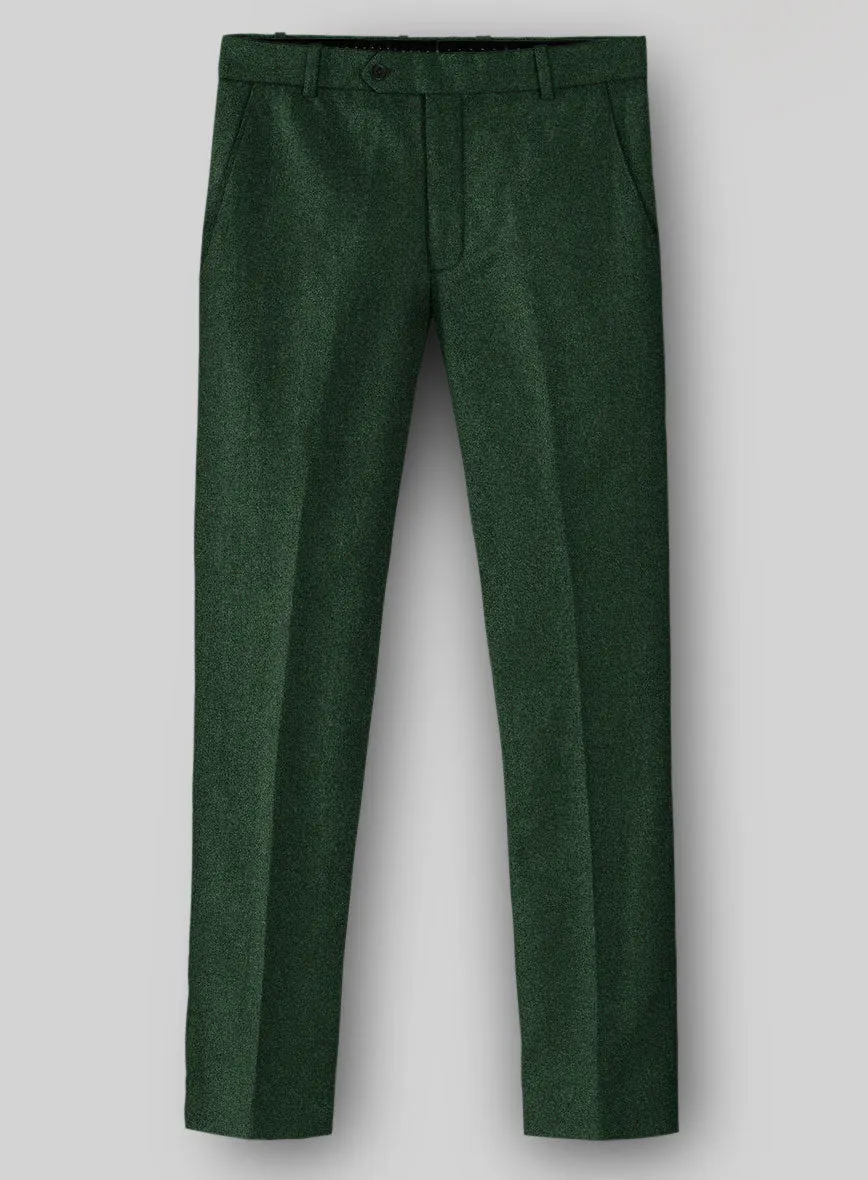 Perfect Design Wear Naples Emerald Green Tweed Pants