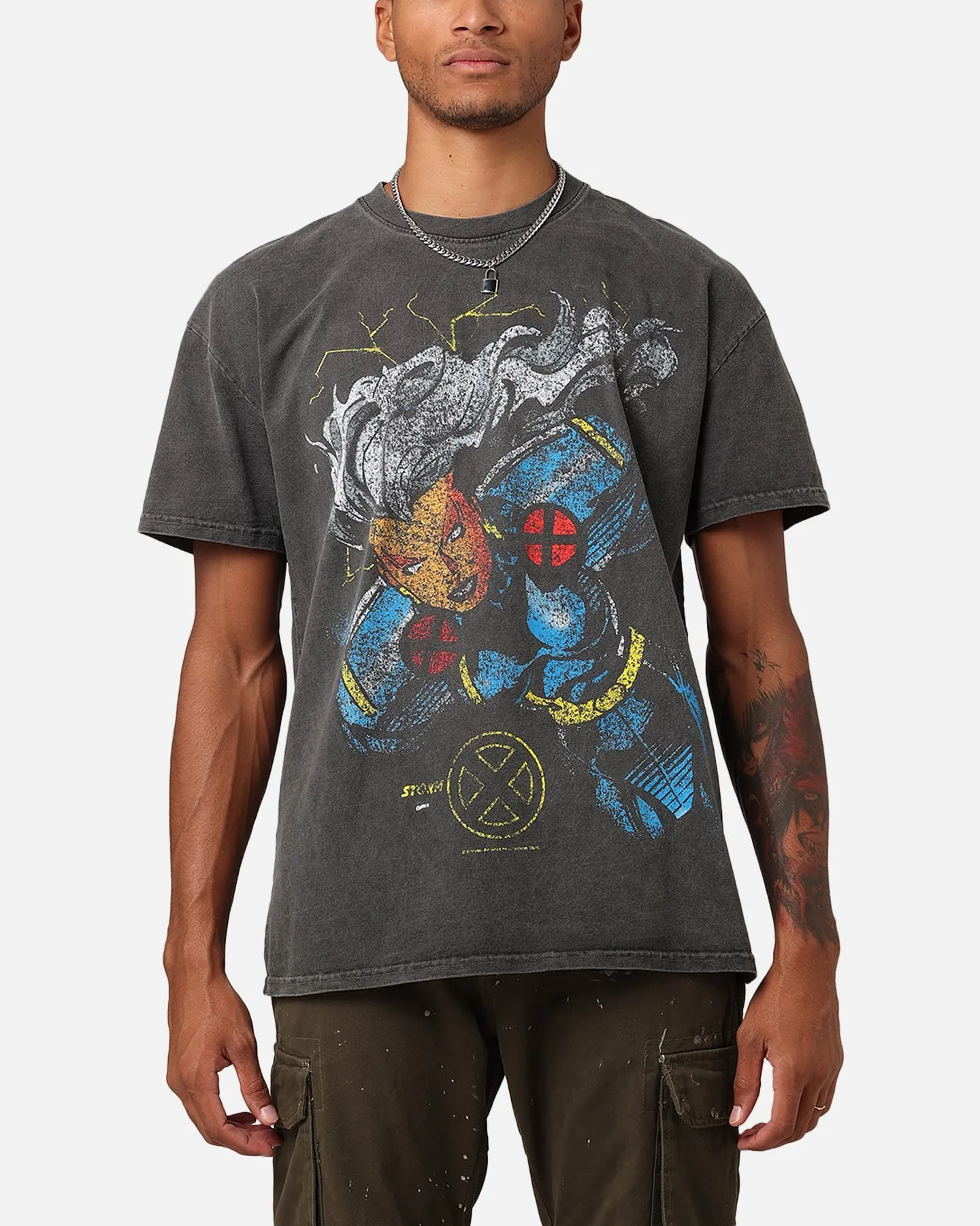 Marvel X-Men Storm Heavyweight T-Shirt Black Wash Simple Look