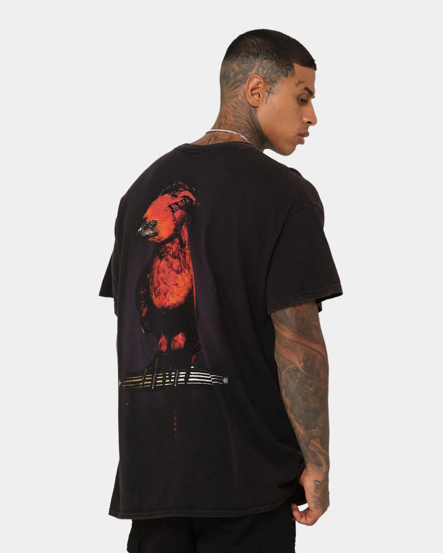 American Thrift X Harry Potter Dumbledore Vintage T-Shirt Black Wash family gathering Simple and Light