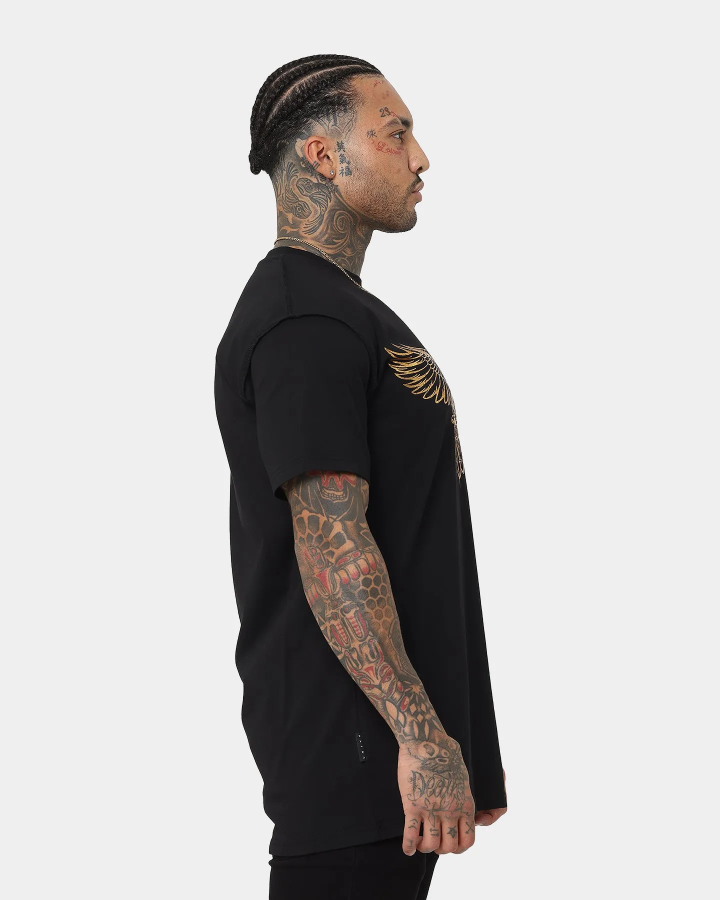 Breathable Fit Sublimation Resistant Fabric Saint Morta Bird Of Prey Lafayette T-Shirt Black/Gold