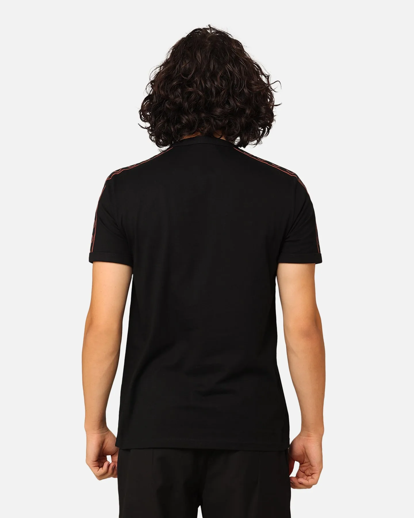 Fred Perry Contrast Tape Ringer T-Shirt Black/Whisky Brown Active Wear