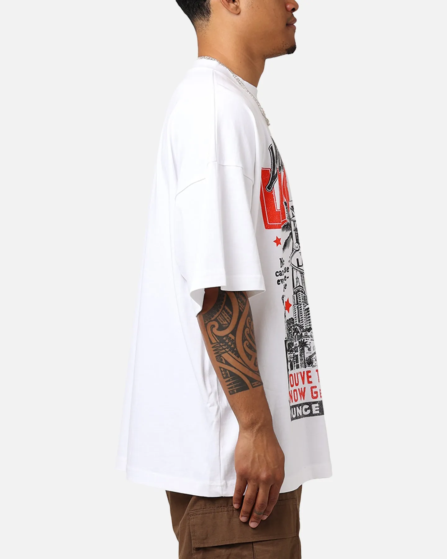 Chilly Comfort Wear Goat Crew Viva Las Vegas T-Shirt White