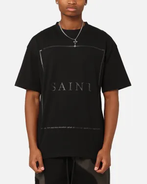 Saint Morta Jaded Box Logo T-Shirt Black Soft and breathable Moisture Wicking Fabric