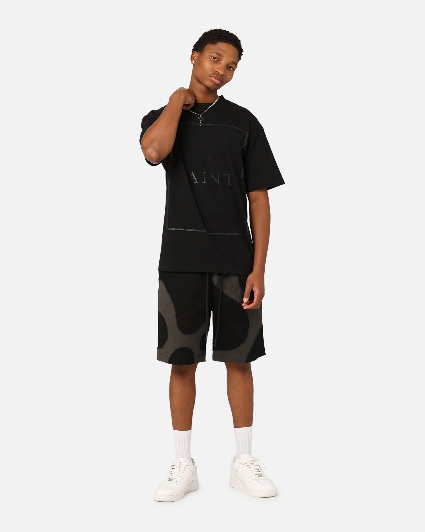 Outdoor Leisure Unisex Core Saint Morta Jaded Box Logo T-Shirt Black