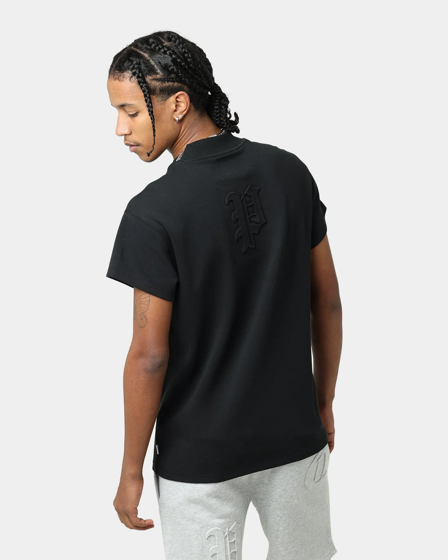 Carr?? CP Mock Neck T-Shirt Black Trendy Comfort Vintage Style