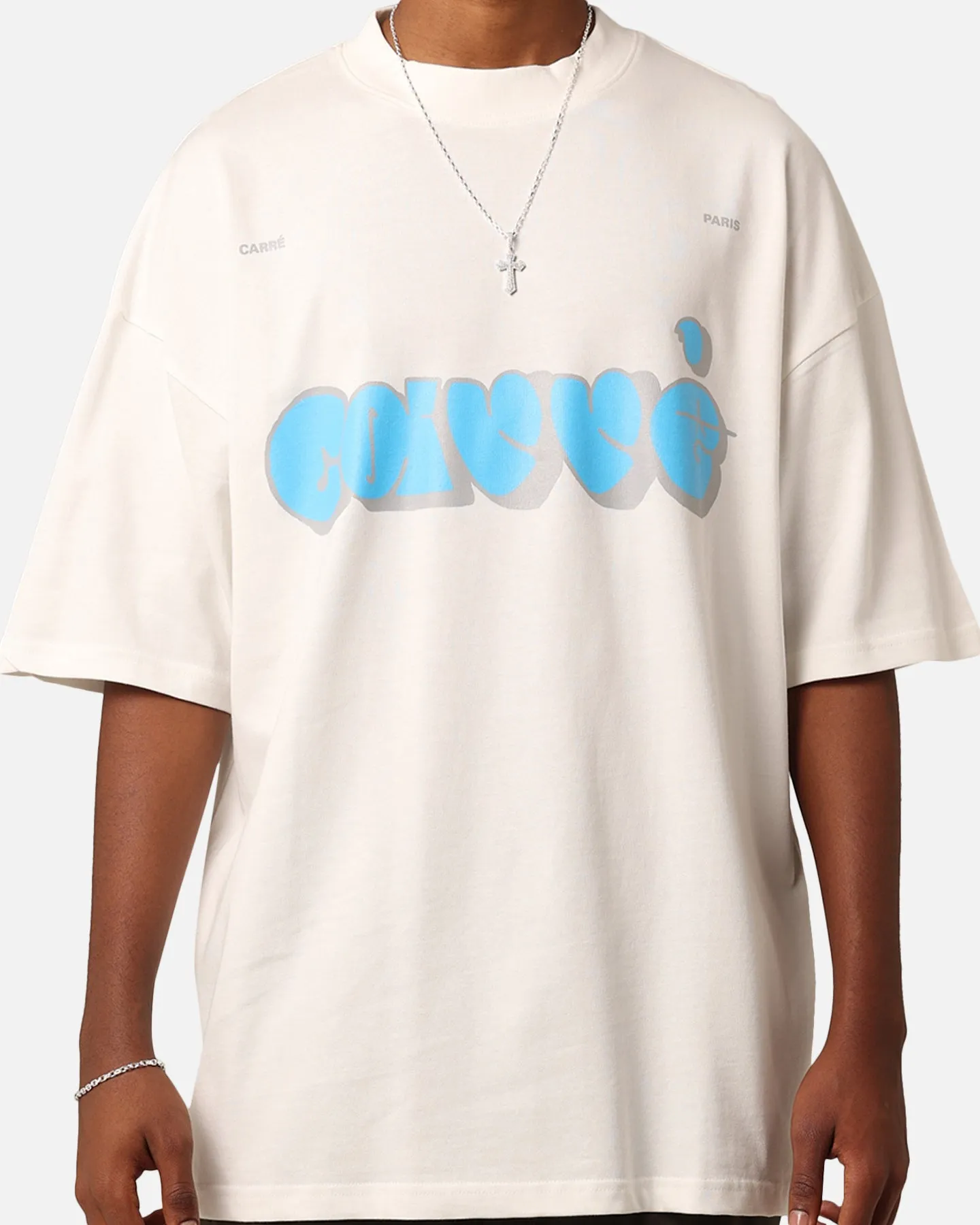Carre Experienced Mock Oversized T-Shirt Off White Sustainable Production Process