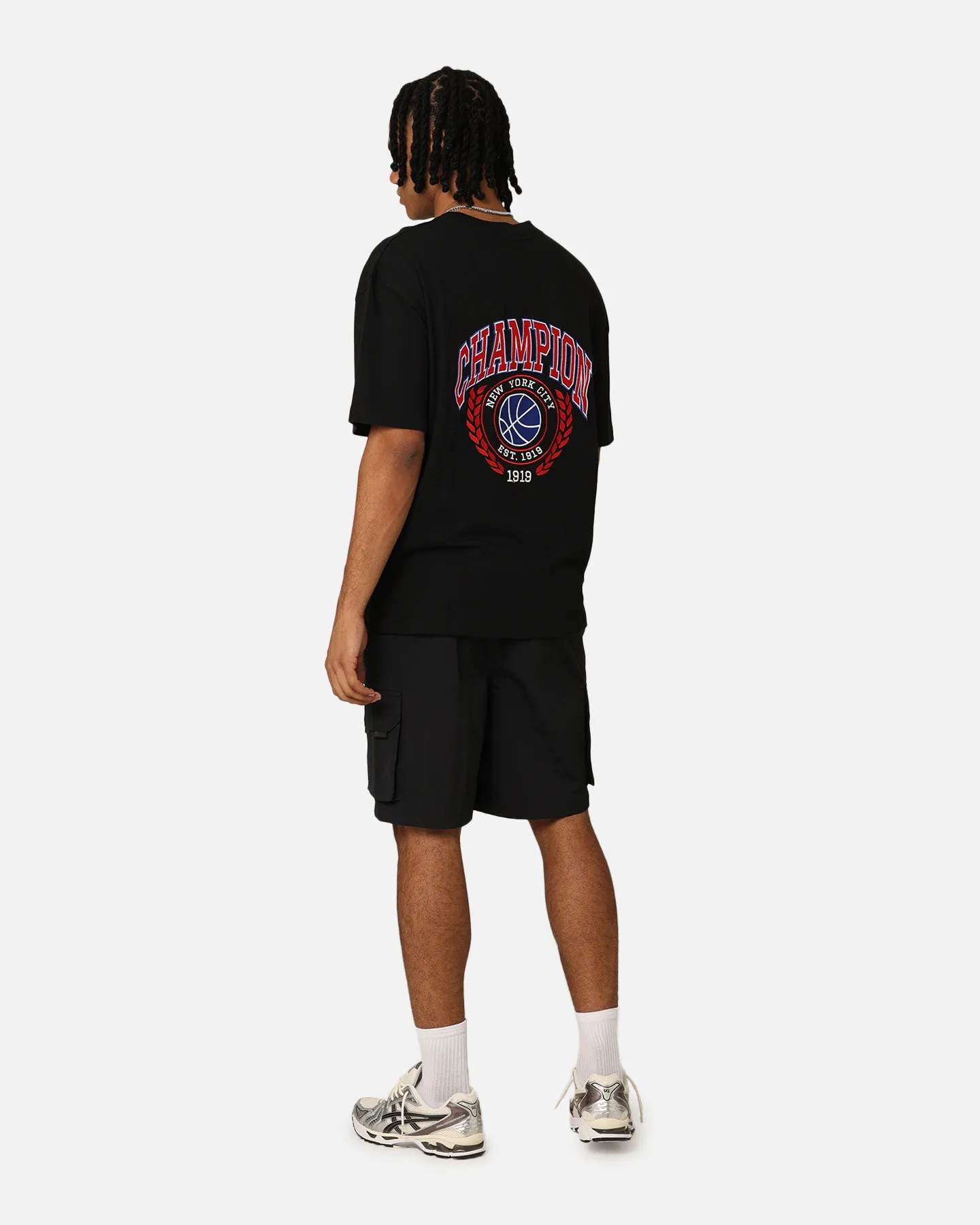 Travel Essential RecycledBlend Champion Heritage Field Basketball T-Shirt Black