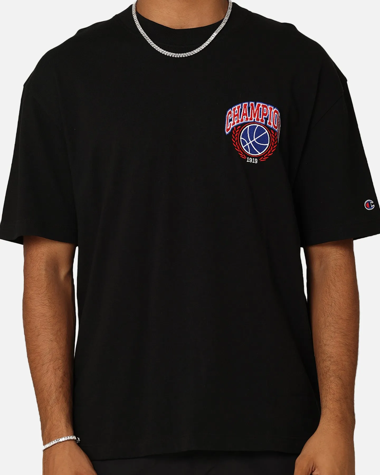 hypoallergenic Comfy and Versatile Champion Heritage Field Basketball T-Shirt Black