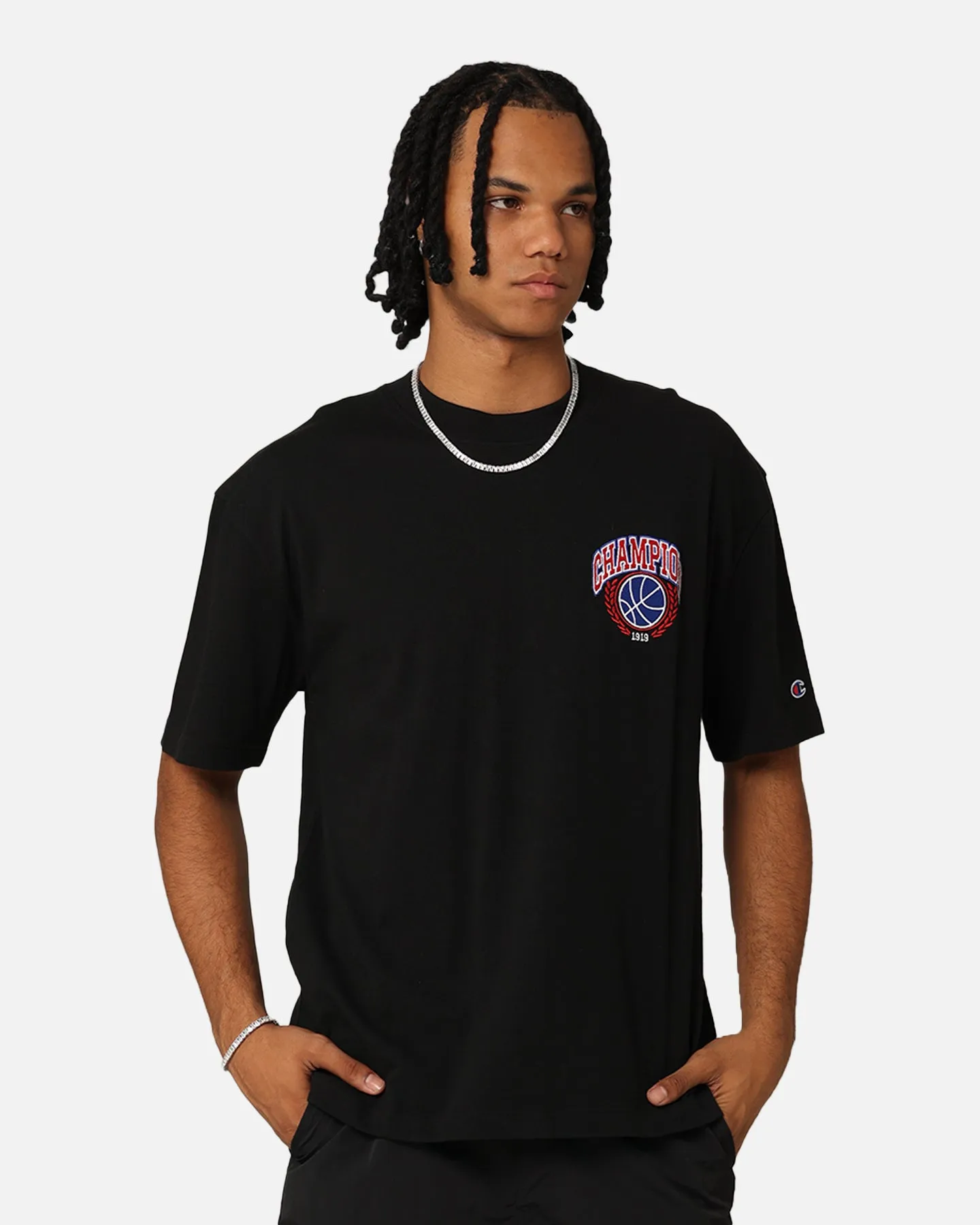 Moisture Management Technology Fashionable Option Champion Heritage Field Basketball T-Shirt Black