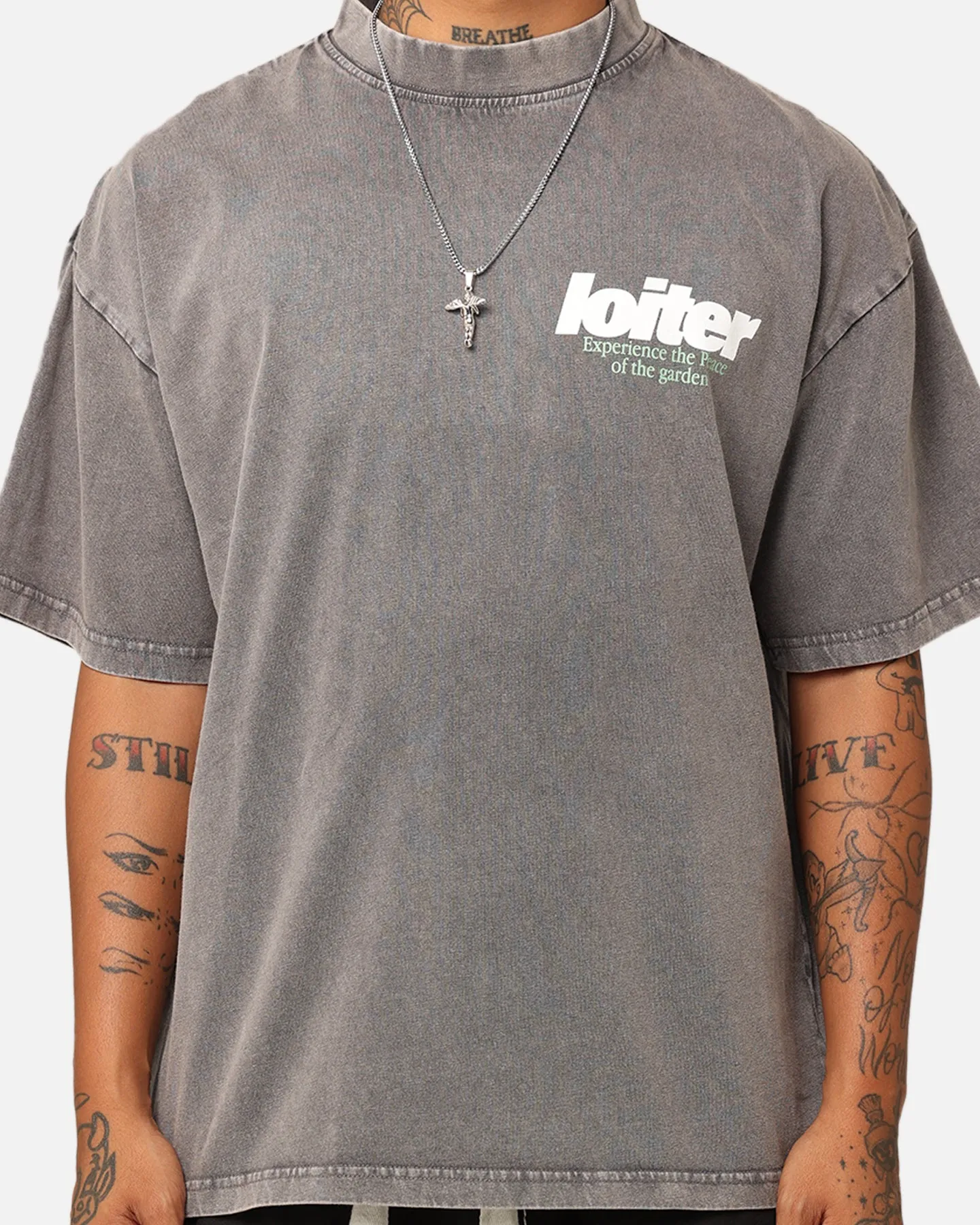 Loiter Bonsai T-Shirt Charcoal Weekend Style