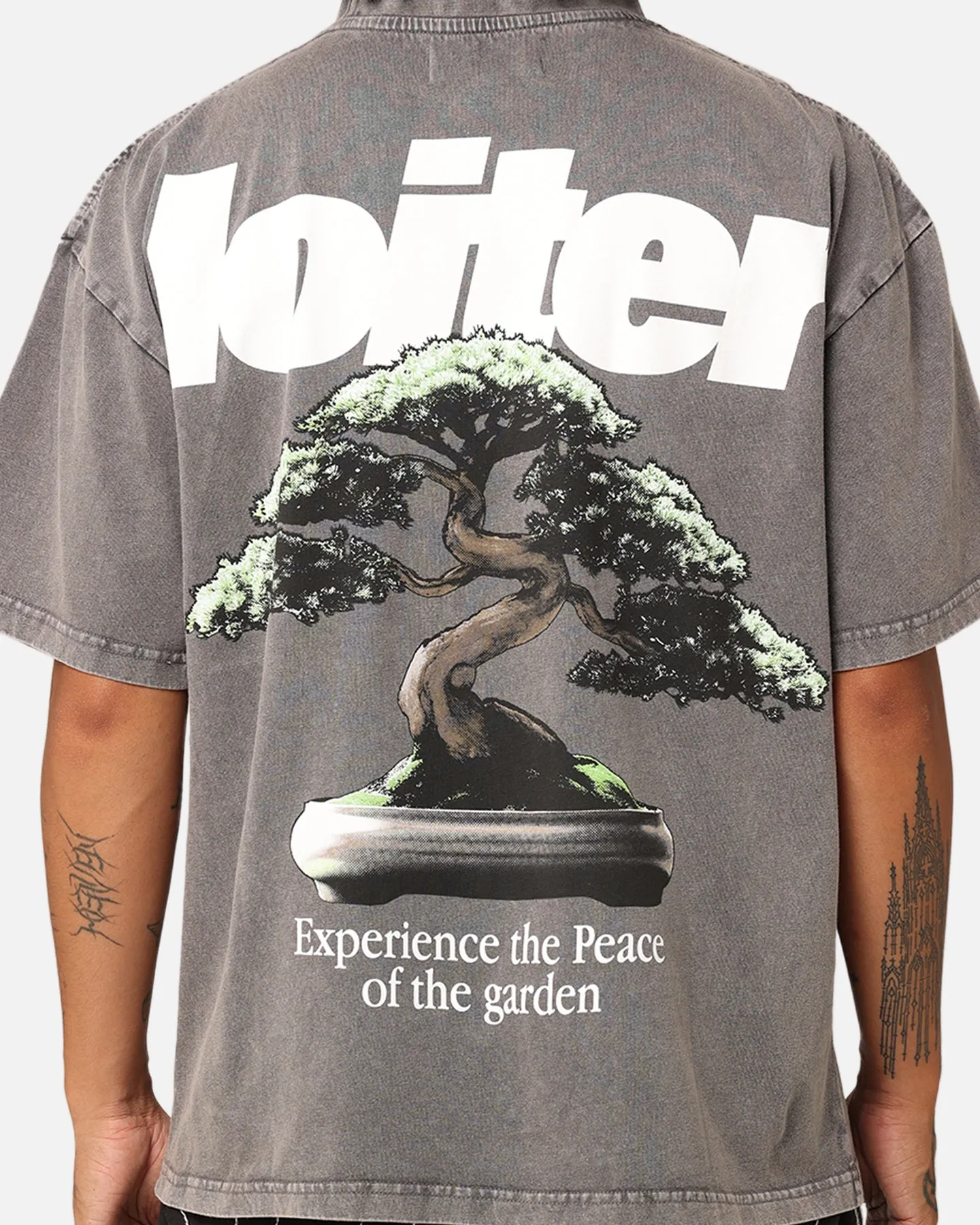 Loiter Bonsai T-Shirt Charcoal SunProtectionFabric